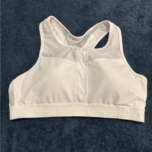 White Racerback Sports Bra